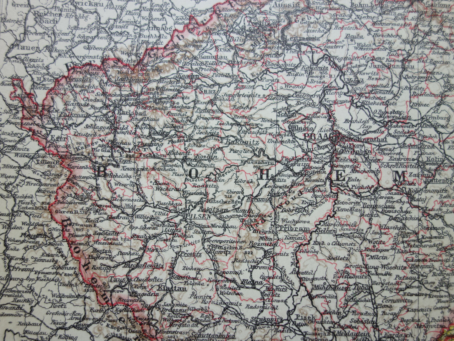 CZECH REPUBLIC old Dutch map of Czechia original vintage map of Bohemia and Moravia