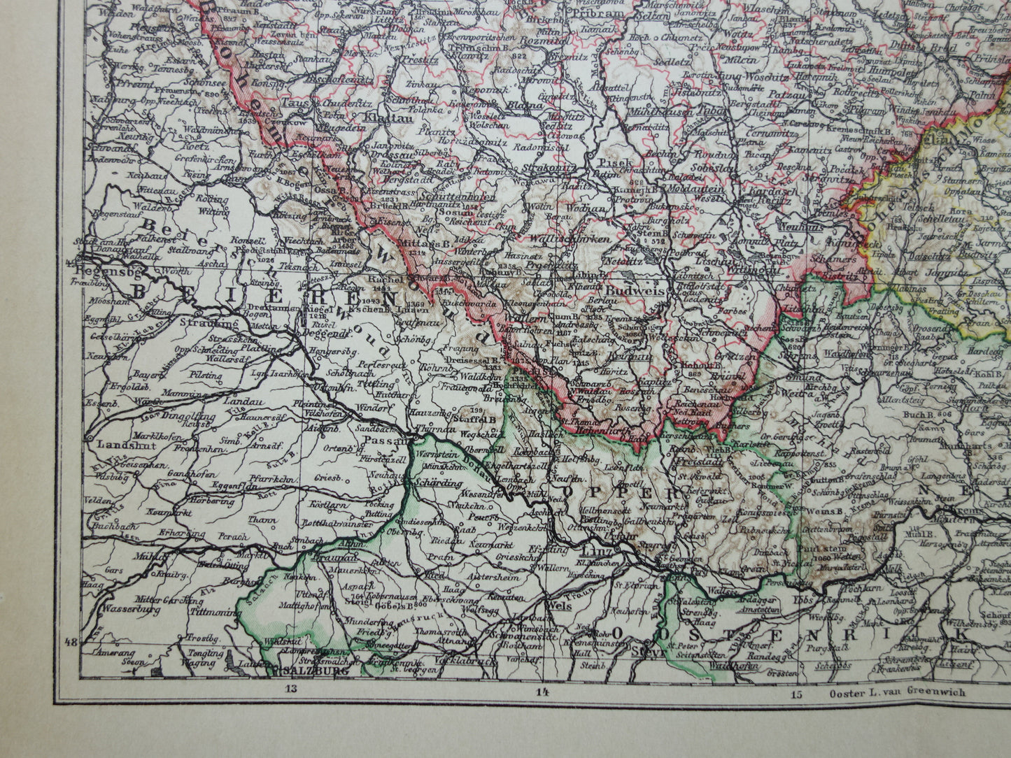 CZECH REPUBLIC old Dutch map of Czechia original vintage map of Bohemia and Moravia
