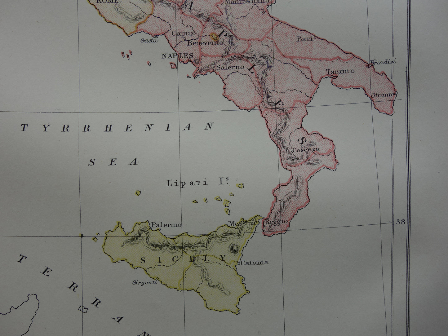 Italy set of 2 antique maps history Italy - Roman Empire Augustus to Constantine &amp; Italy before 1797 - old map