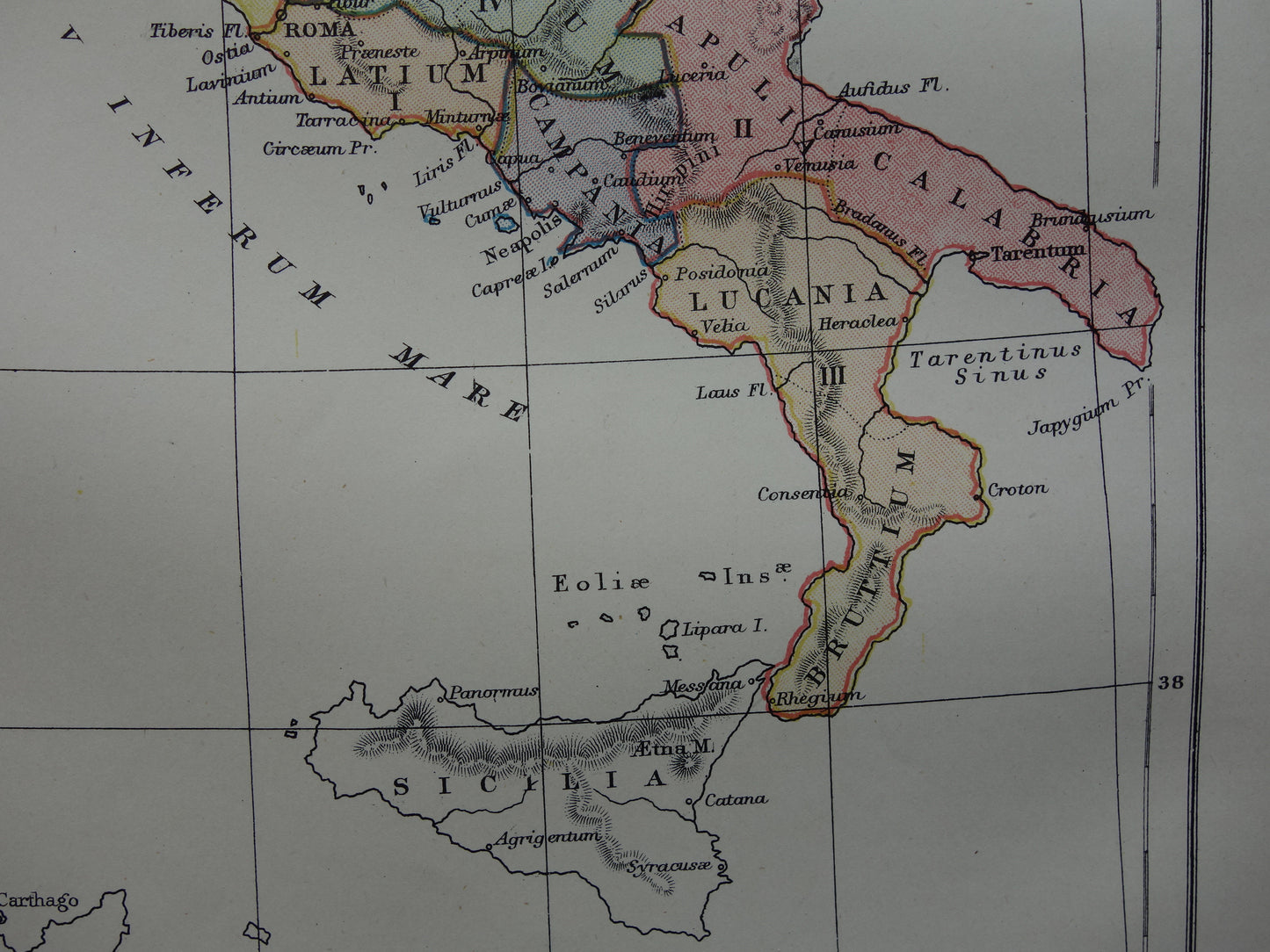 Italy set of 2 antique maps history Italy - Roman Empire Augustus to Constantine &amp; Italy before 1797 - old map