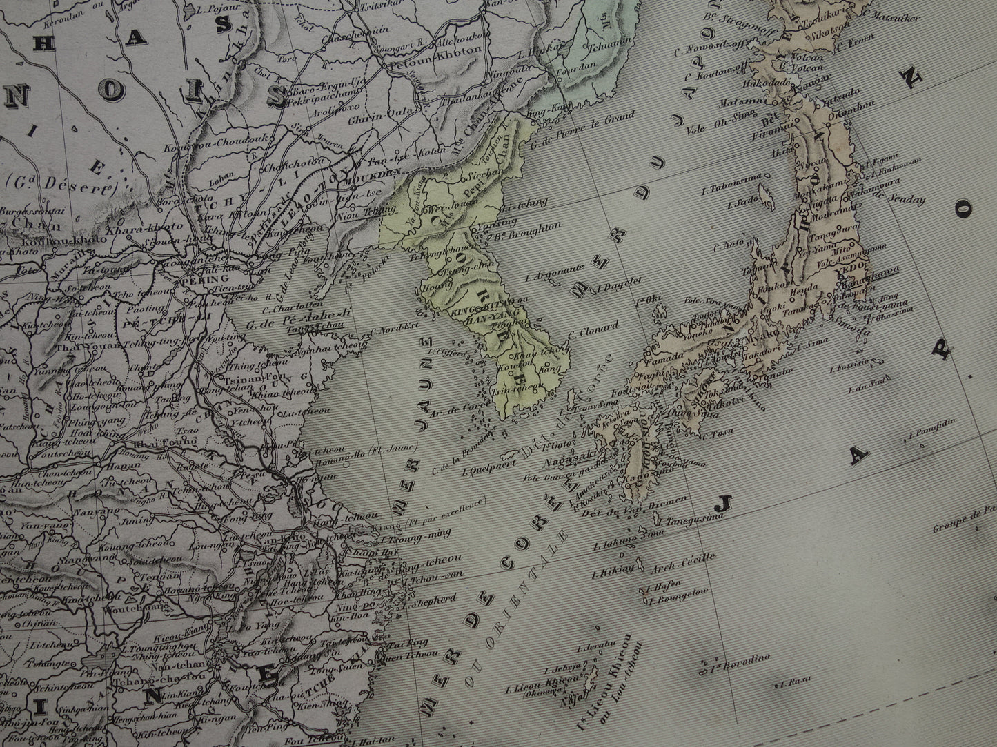 Antique map of Asia from 1880 Large old map of Asia continent Original vintage maps