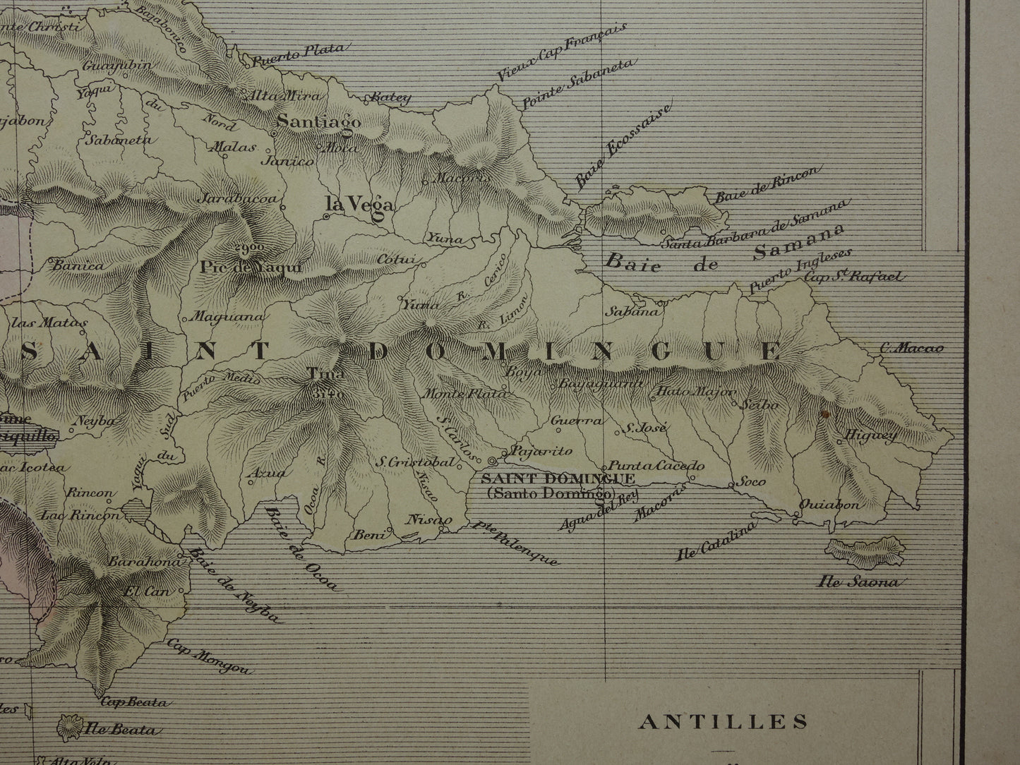 Haiti and Dominican Republic Old map Original antique map