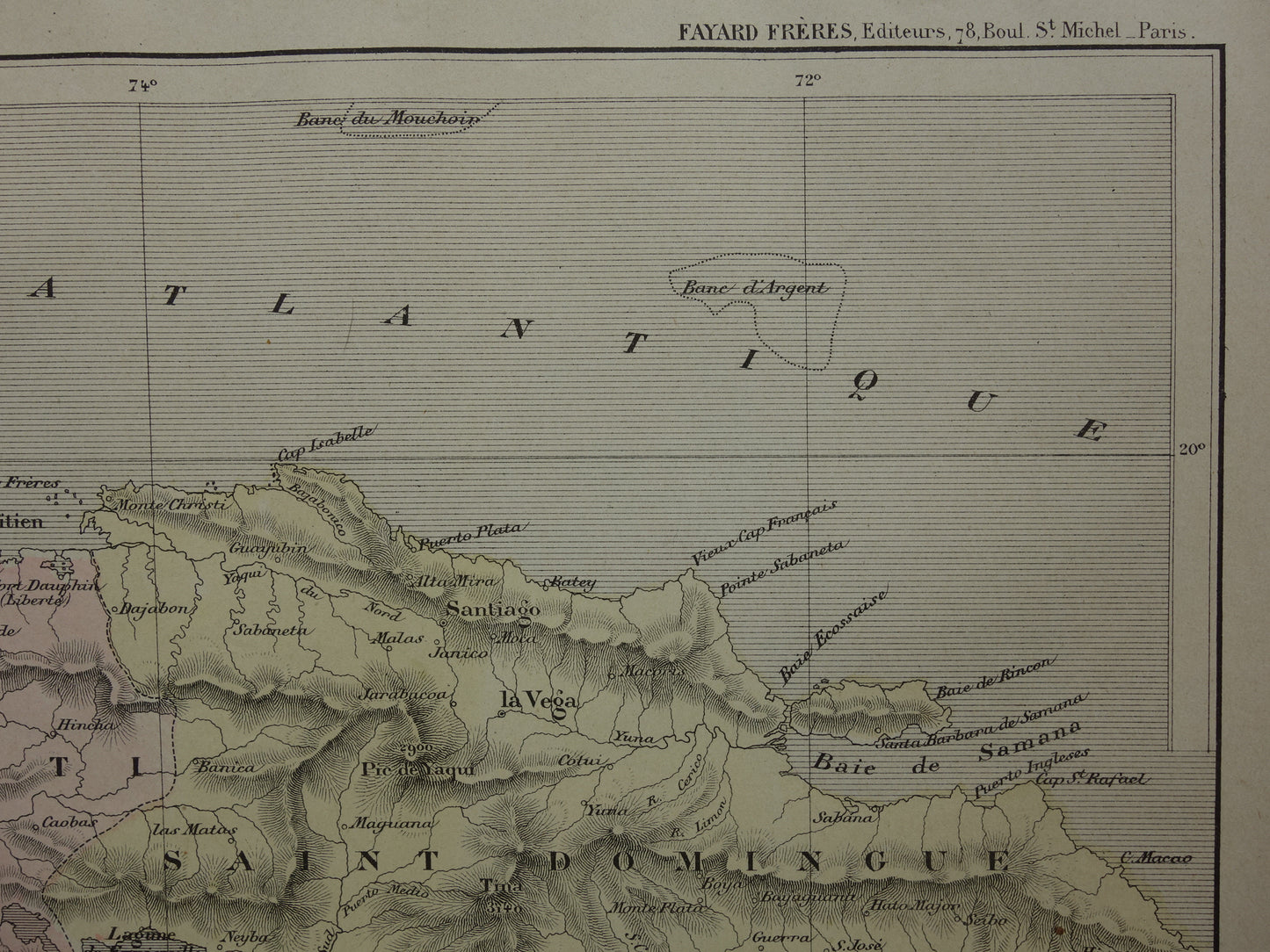 Haiti and Dominican Republic Old map Original antique map