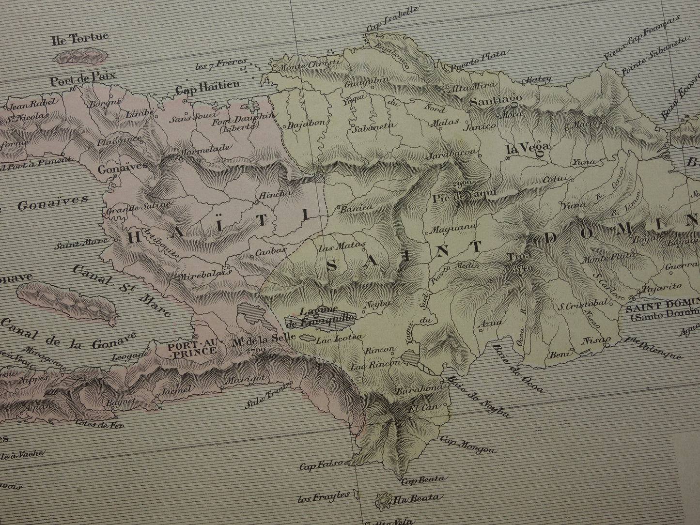 Haiti and Dominican Republic Old map Original antique map