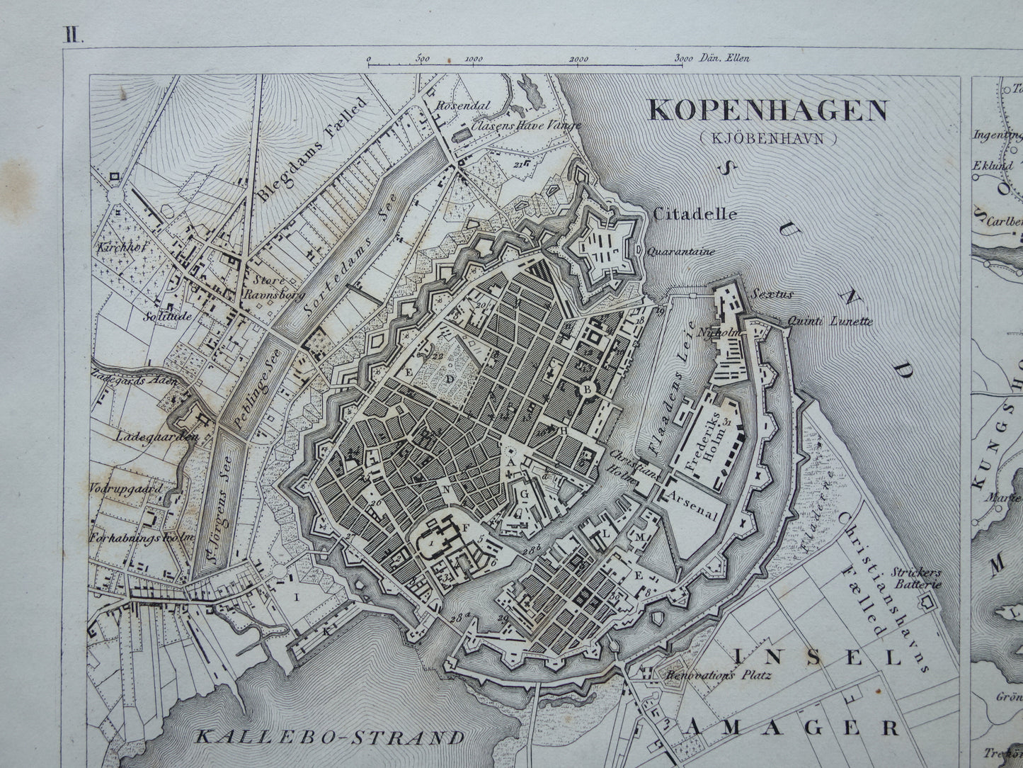 Amsterdam Antwerp Stockholm Copenhagen antique map 175+ year old map with city plans of European cities from 1849 - original vintage historical maps