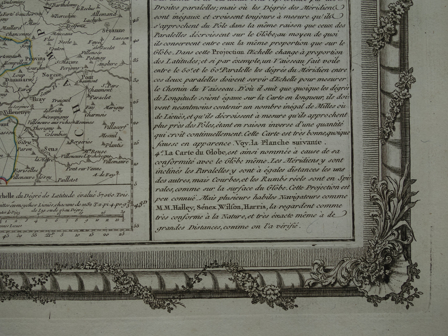 CARTOGRAPHY Set of three old engravings about concepts from Cartography Geography - Original 260+ year old French matching prints Projection