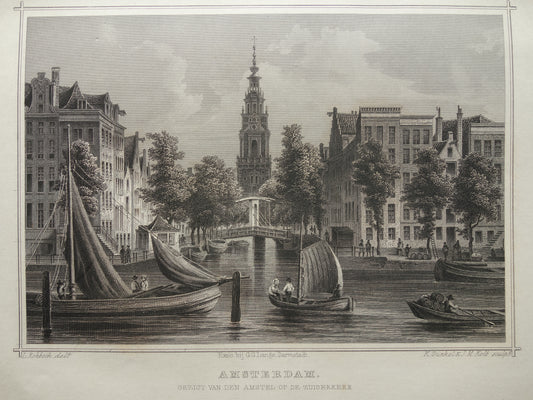 zuiderkerk amsterdam muurdecoratie cadeau vintage illustratie