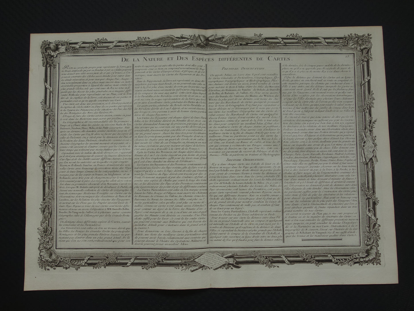 CARTOGRAPHY Set of three old engravings about concepts from Cartography Geography - Original 260+ year old French matching prints Projection
