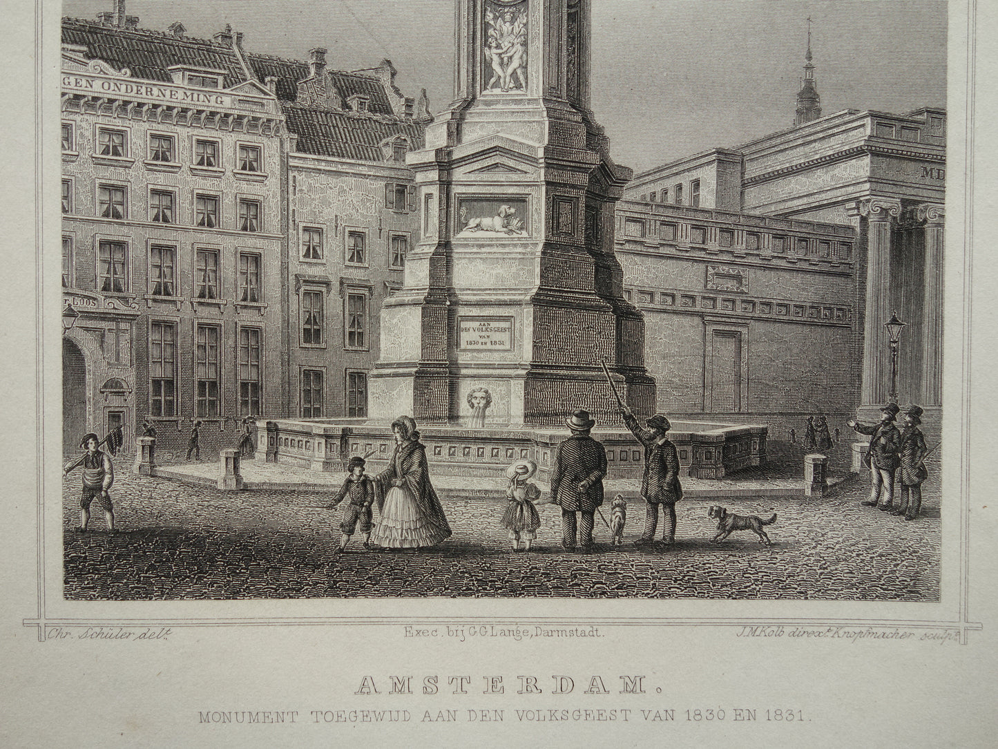 Amsterdam Monument toegewijd aan den volksgeest van 1830 en 1831 Terwen