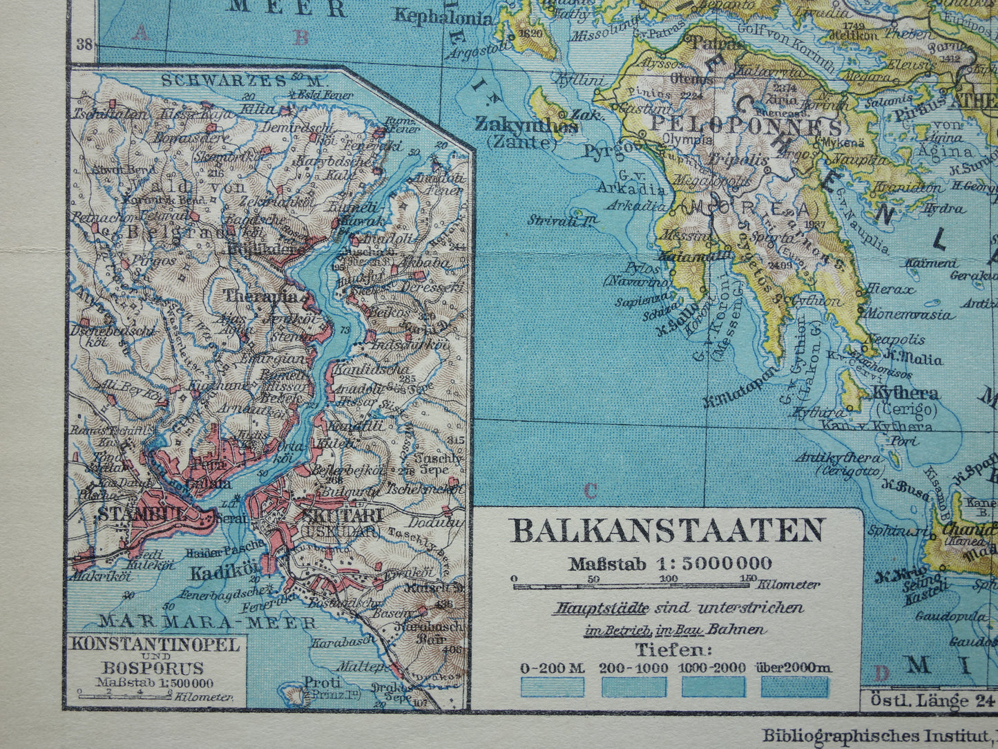 BALKAN old map of the Balkans from 1928 original German vintage map Romania Hungary Czechia Slovakia Bosnia
