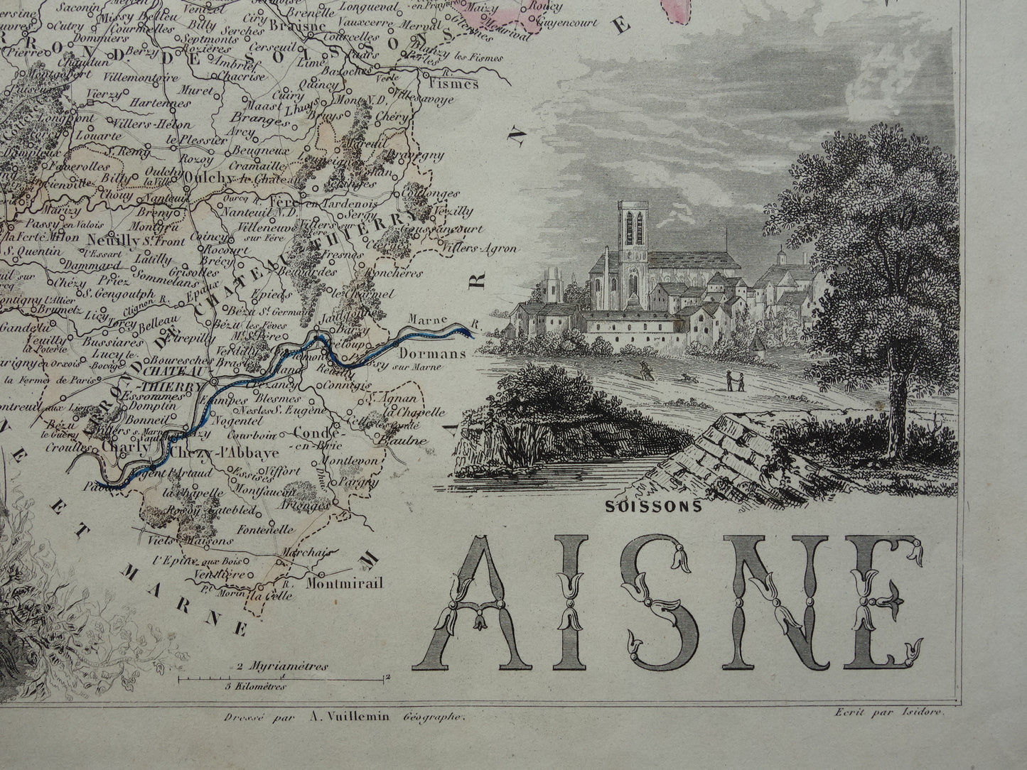 Aisne Frankrijk Historische muurdecoratie print