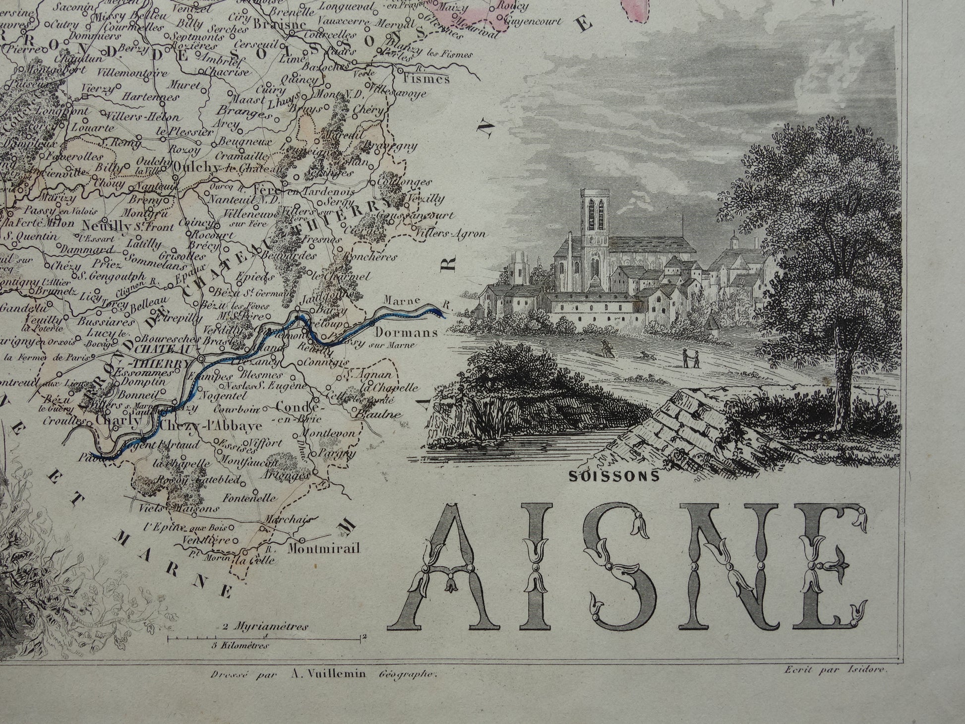 Aisne Frankrijk Historische muurdecoratie print