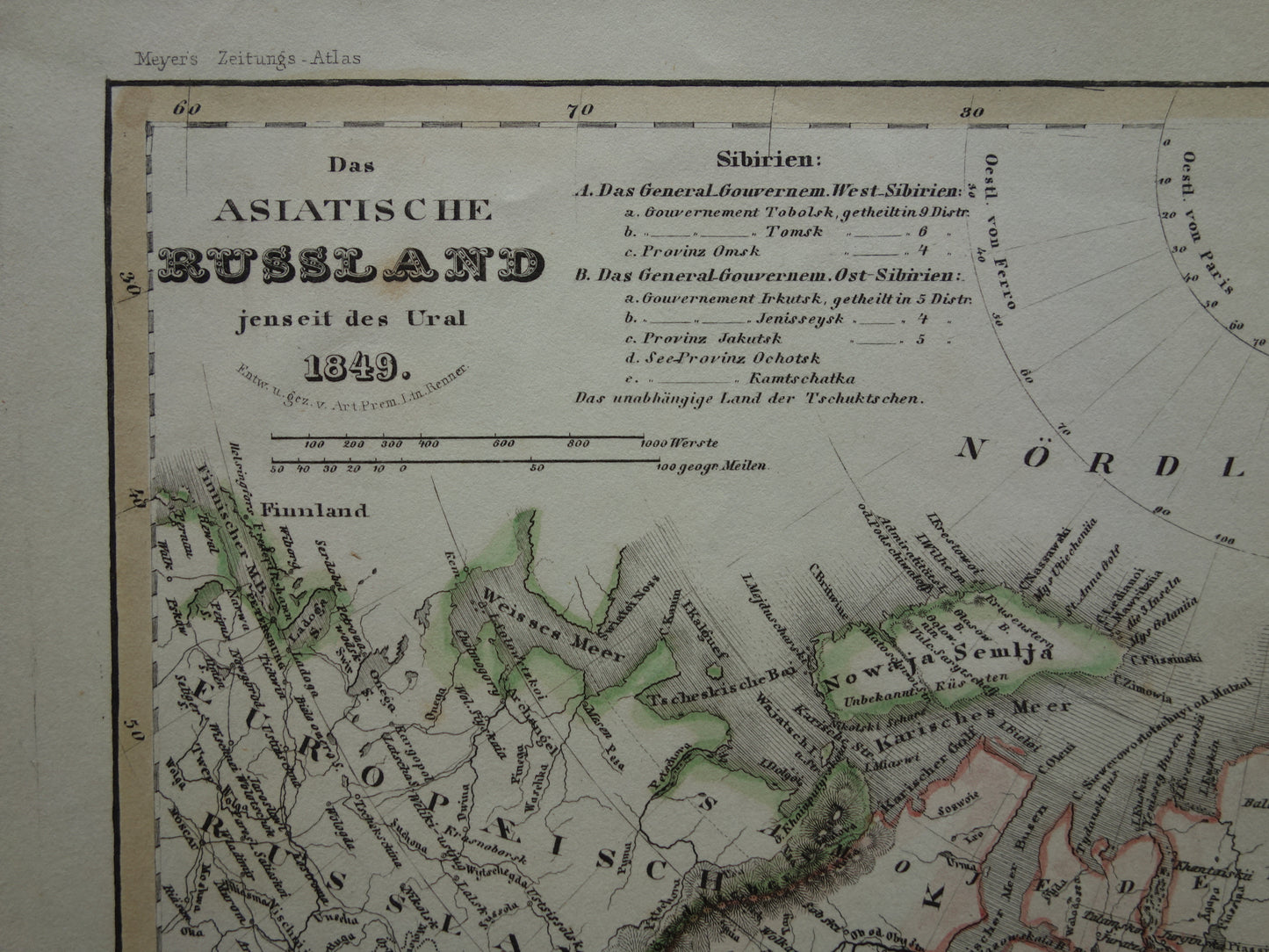 aziatisch rusland in het jaar 1849 historische kaarten
