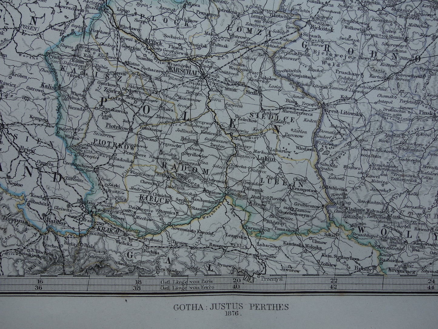 BALTIC SEA old map of Baltic States Poland in 1876 original antique map Estonia Latvia Lithuania vintage poster