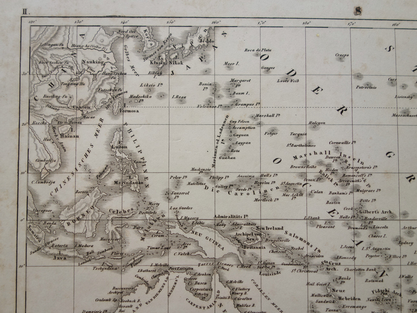 OCEANIA antique map of Oceania 175+ year old map of the continent with Australia New Zealand from 1849 - original vintage historical maps