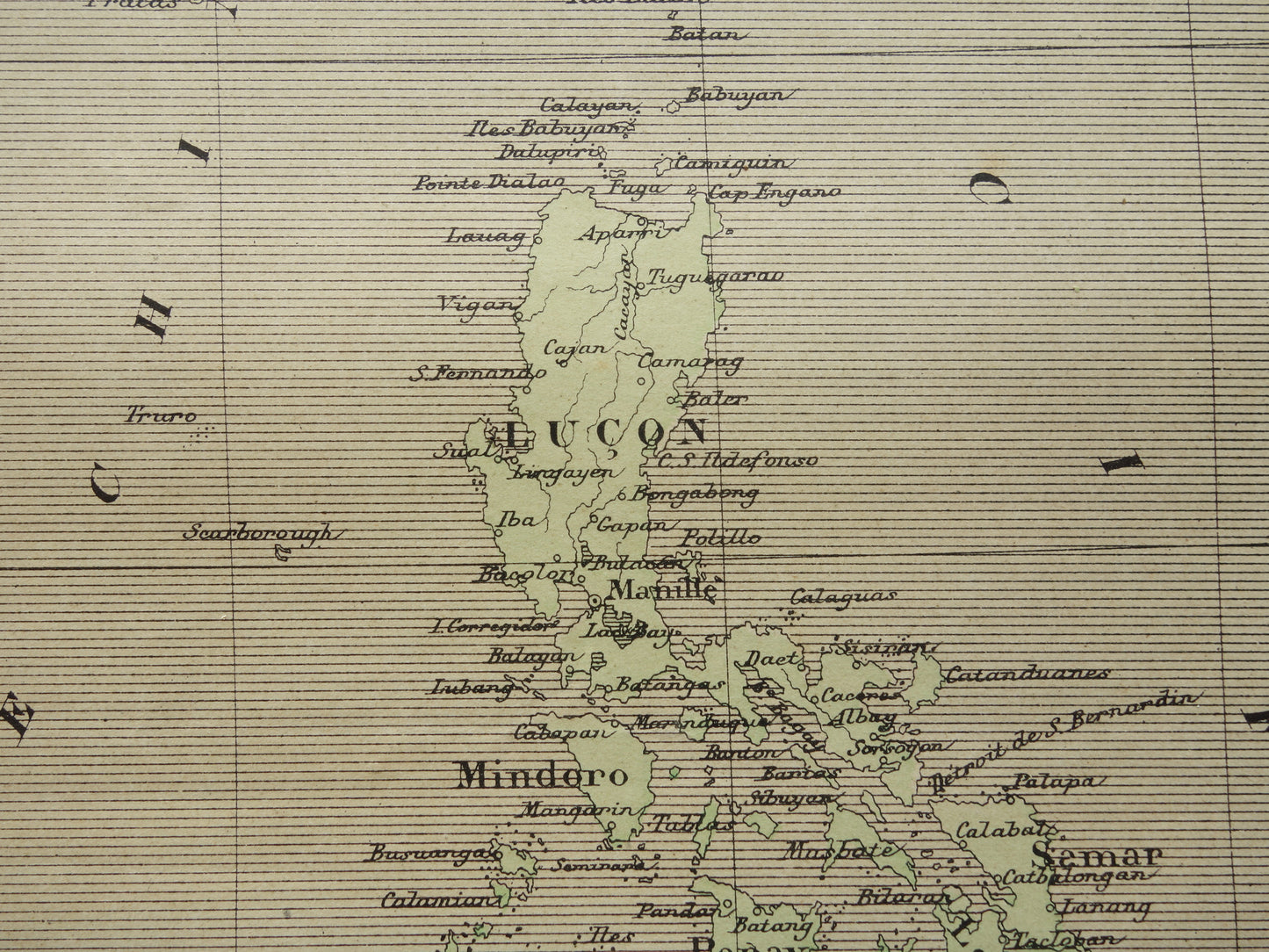 PHILIPPINES old map of the Philippines from 1896 original antique French map