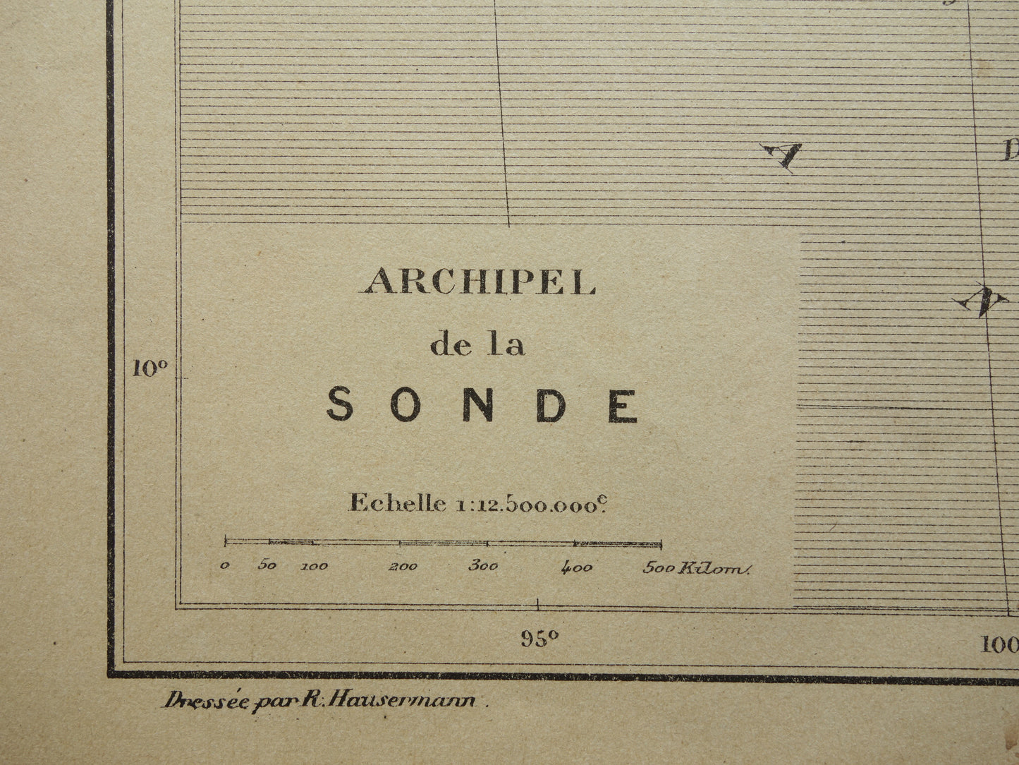 INDONESIE oude kaart van Indonesië 1896 originele antieke Franse handgekleurde landkaart Java Batavia Sumatra