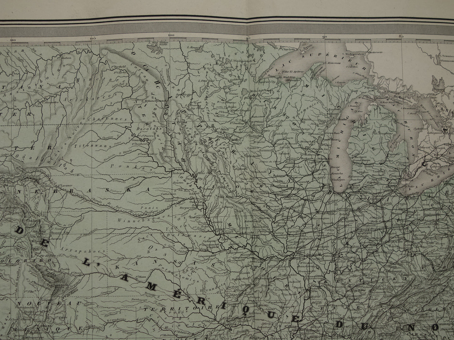 Old map of the United States of America 1880 original antique very large map poster USA Mexico