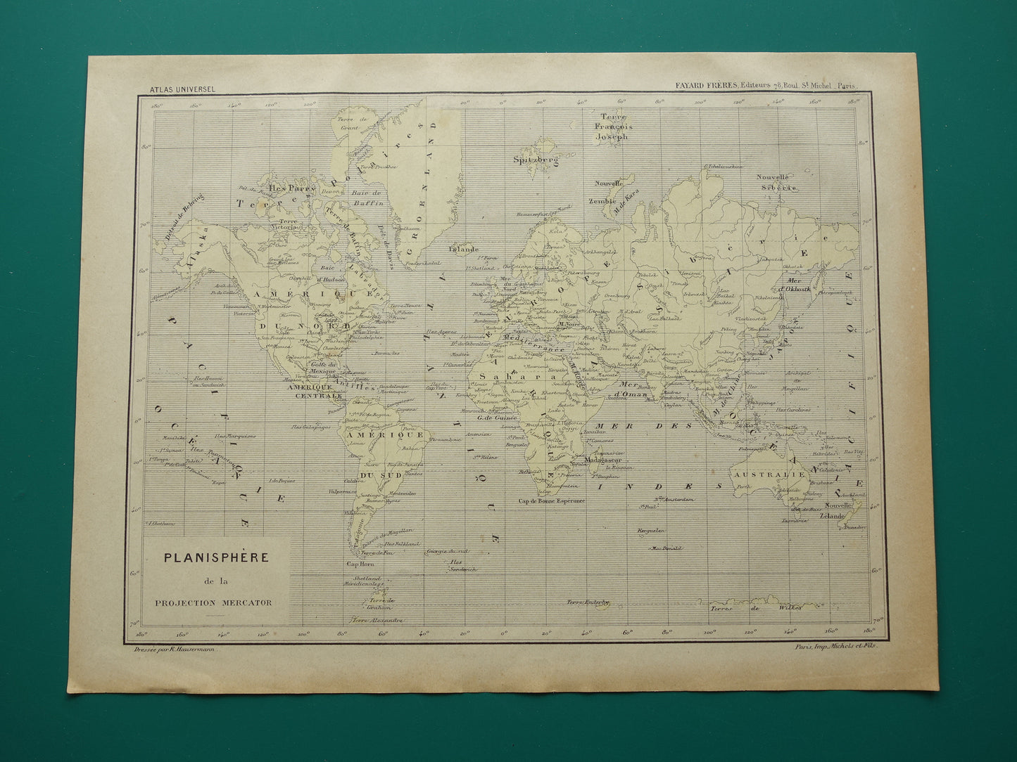 WORLD MAP old map of the world with routes explorers original antique map about voyages of discovery