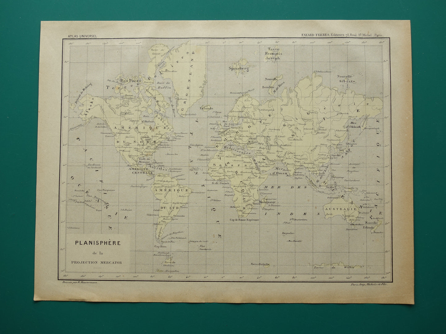 WORLD MAP old map of the world with routes explorers original antique map about voyages of discovery