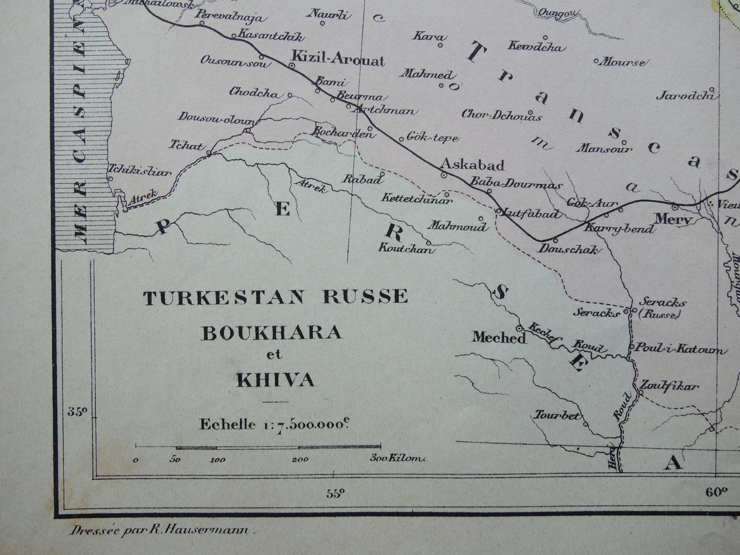 Turkestan landkaart eind 19e eeuw
