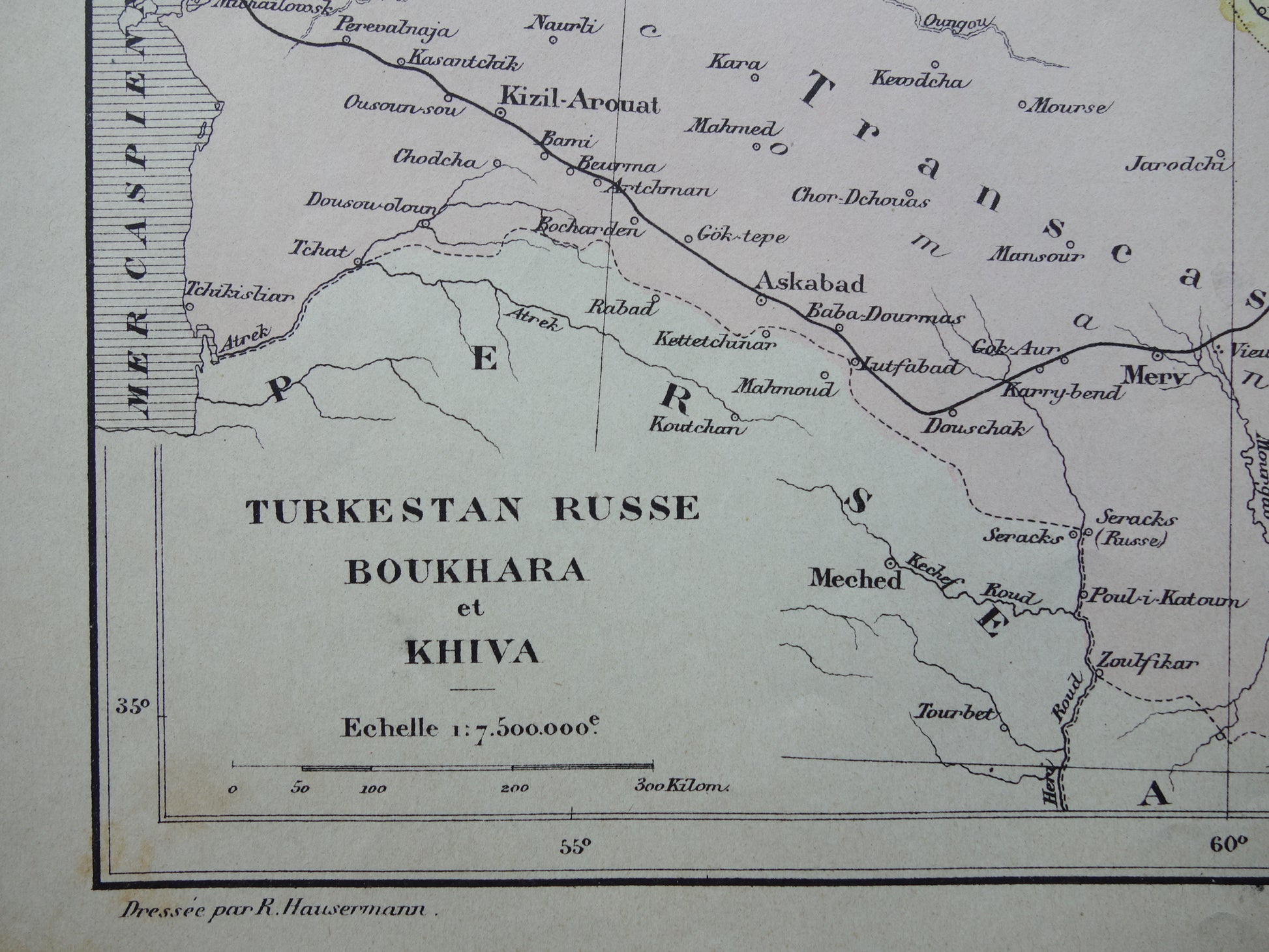 Turkestan landkaart eind 19e eeuw