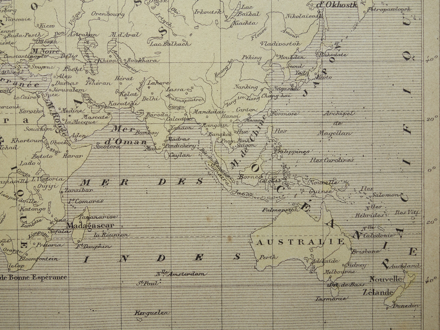 WORLD MAP old map of the world with routes explorers original antique map about voyages of discovery