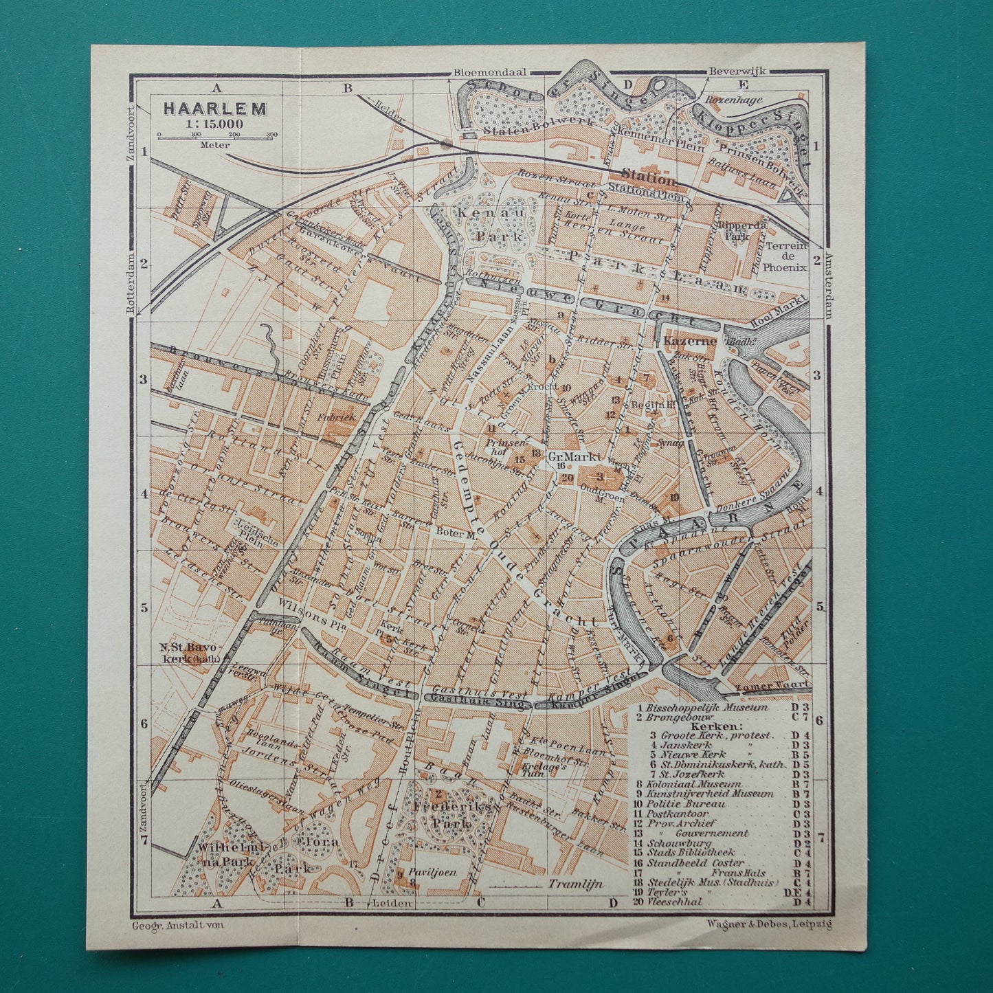 haarlem in het jaar 1904 kaart plattegrond
