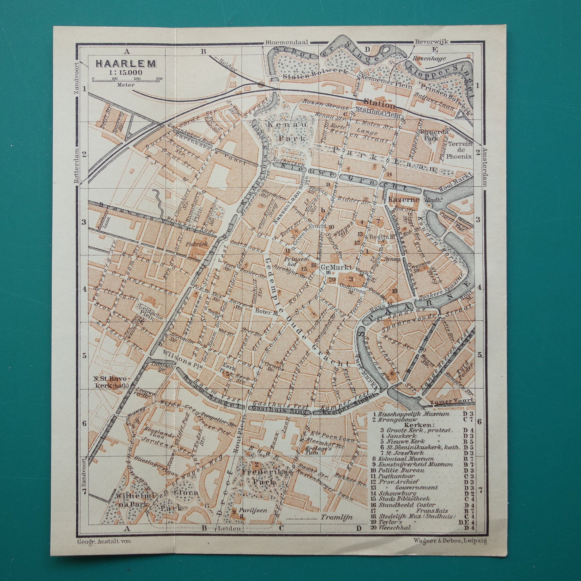 haarlem in het jaar 1904 kaart plattegrond
