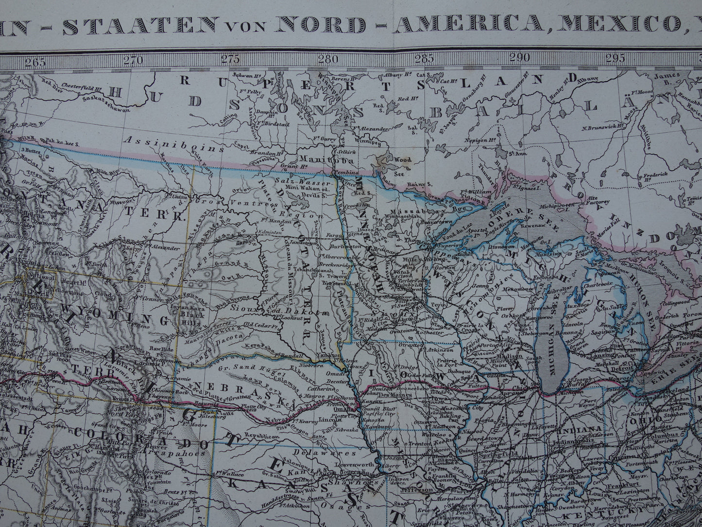 UNITED STATES old map of USA in 1876 antique map of America USA original vintage historical maps