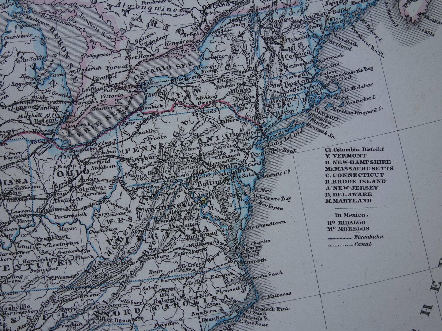 UNITED STATES old map of USA in 1876 antique map of America USA original vintage historical maps