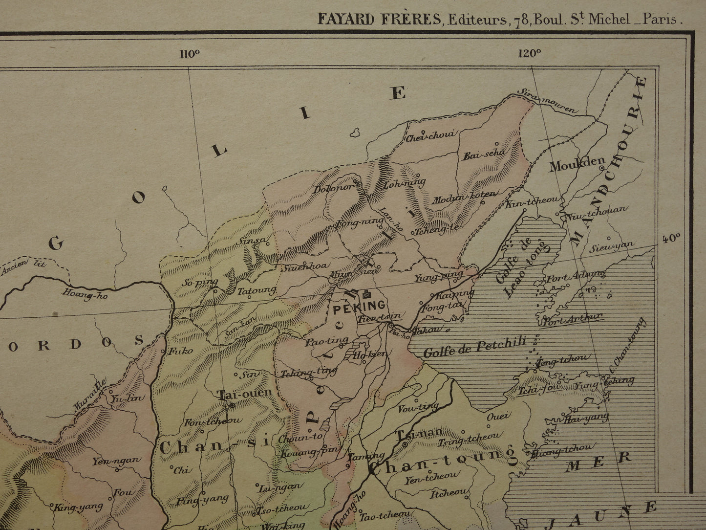 CHINA Old map of East China from the year 1896 historical map China old vintage maps