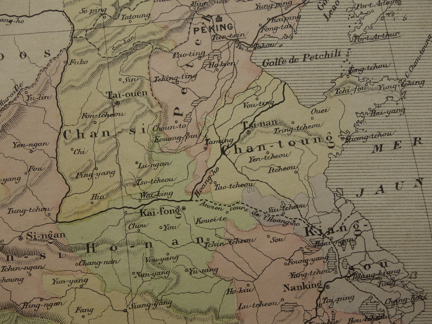 CHINA Old map of East China from the year 1896 historical map China old vintage maps