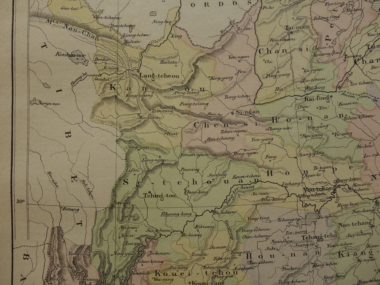 CHINA Old map of East China from the year 1896 historical map China old vintage maps