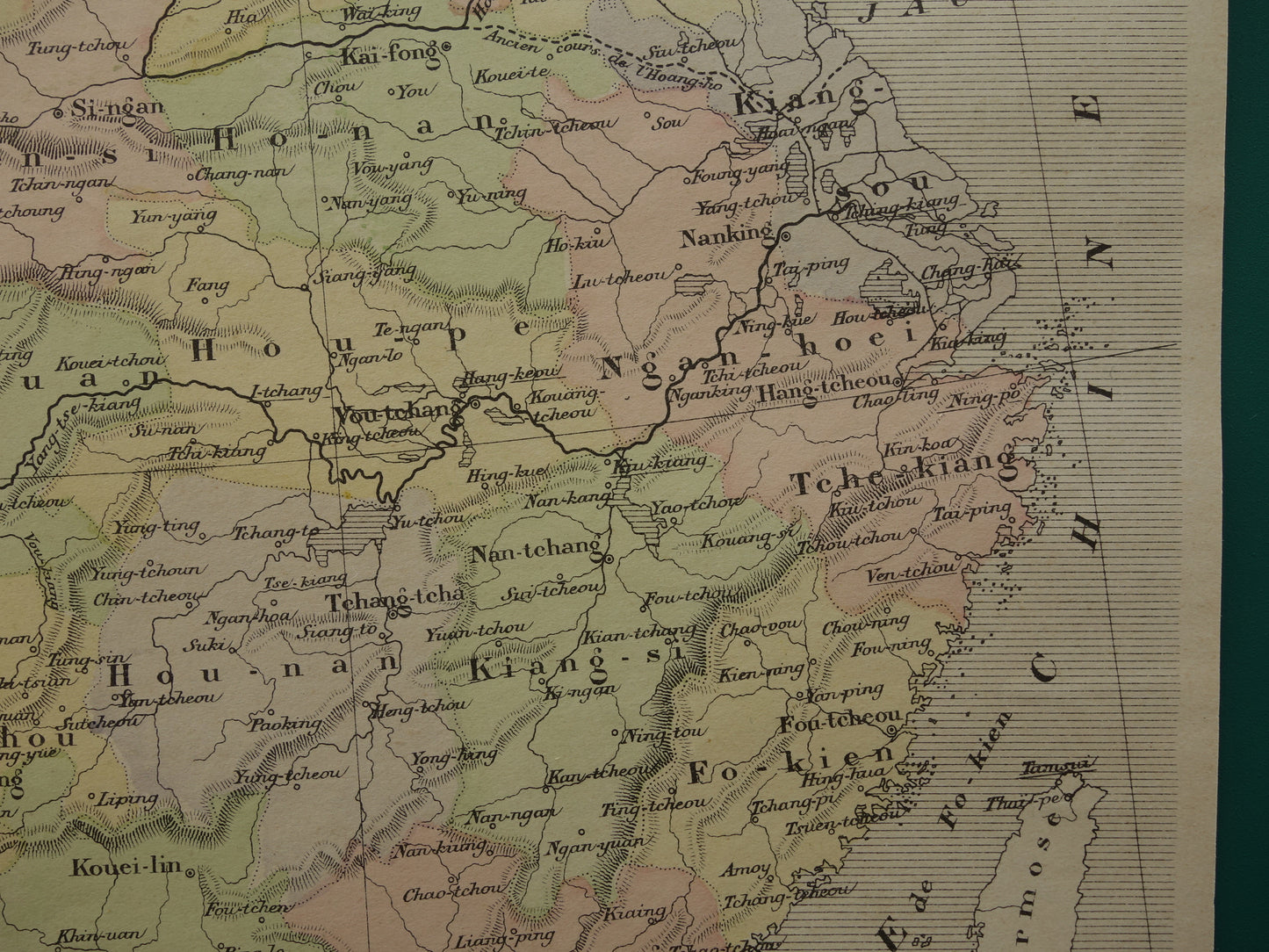 CHINA Old map of East China from the year 1896 historical map China old vintage maps