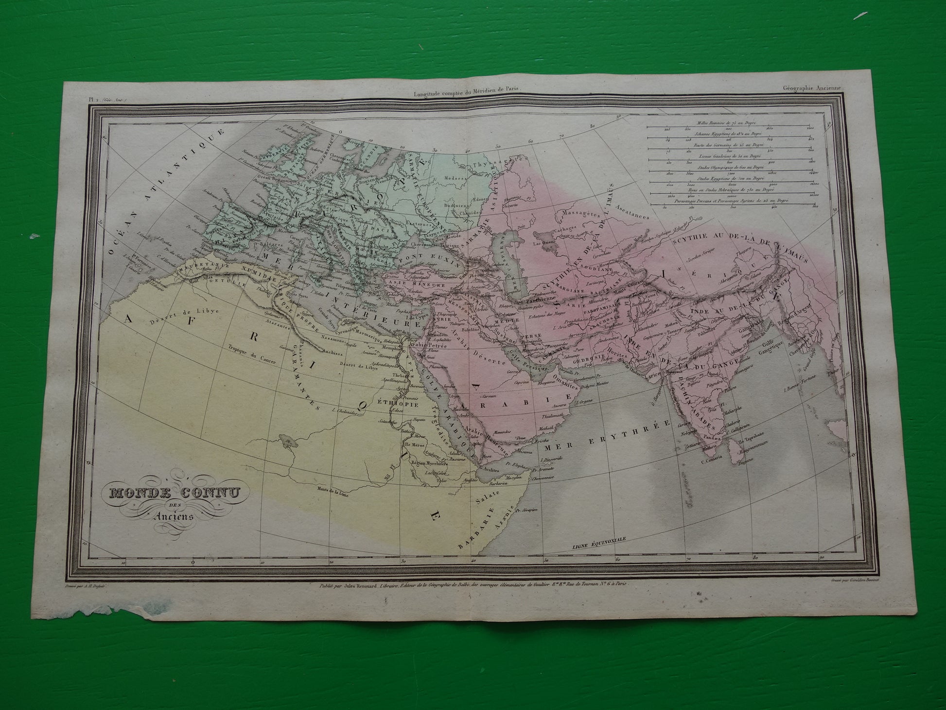 Geschiedenis van de cartografie oude kaart van Ptolemaeus Wereldkaart Antieke Kartografie Aardrijkskunde print
