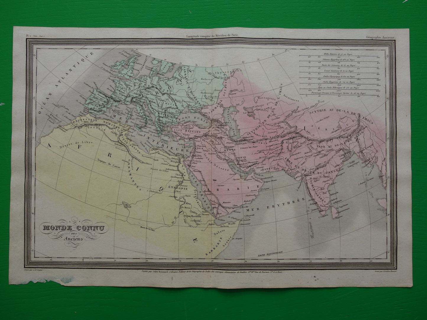 Geschichte der Kartografie, alte Karte des Ptolemäus, Weltkarte, antike Kartografie, Geografie-Druck