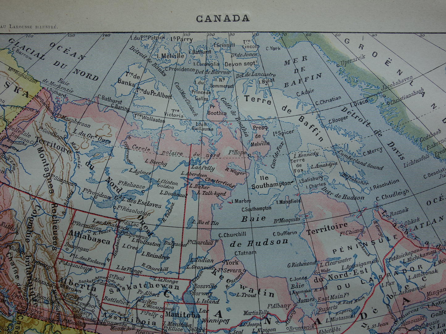CANADA Old map of Canada from 1902 Original antique map vintage print
