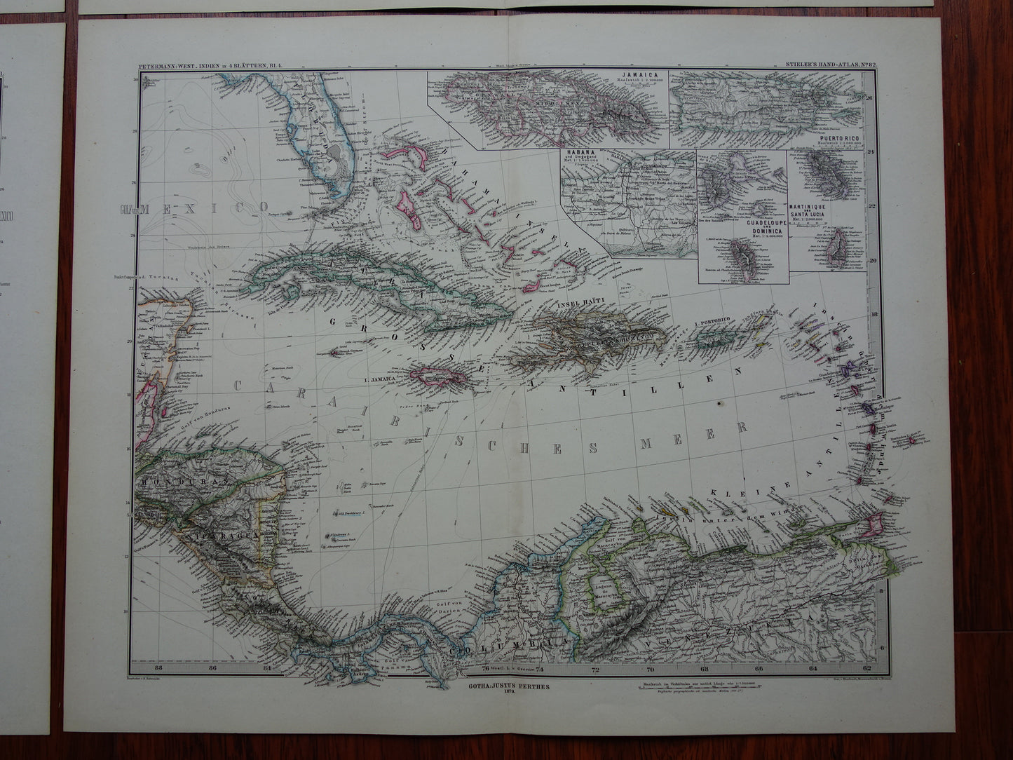 Old map of USA 1879 original antique map of USA Mexico Caribbean vintage historical maps 78x95 cm large poster