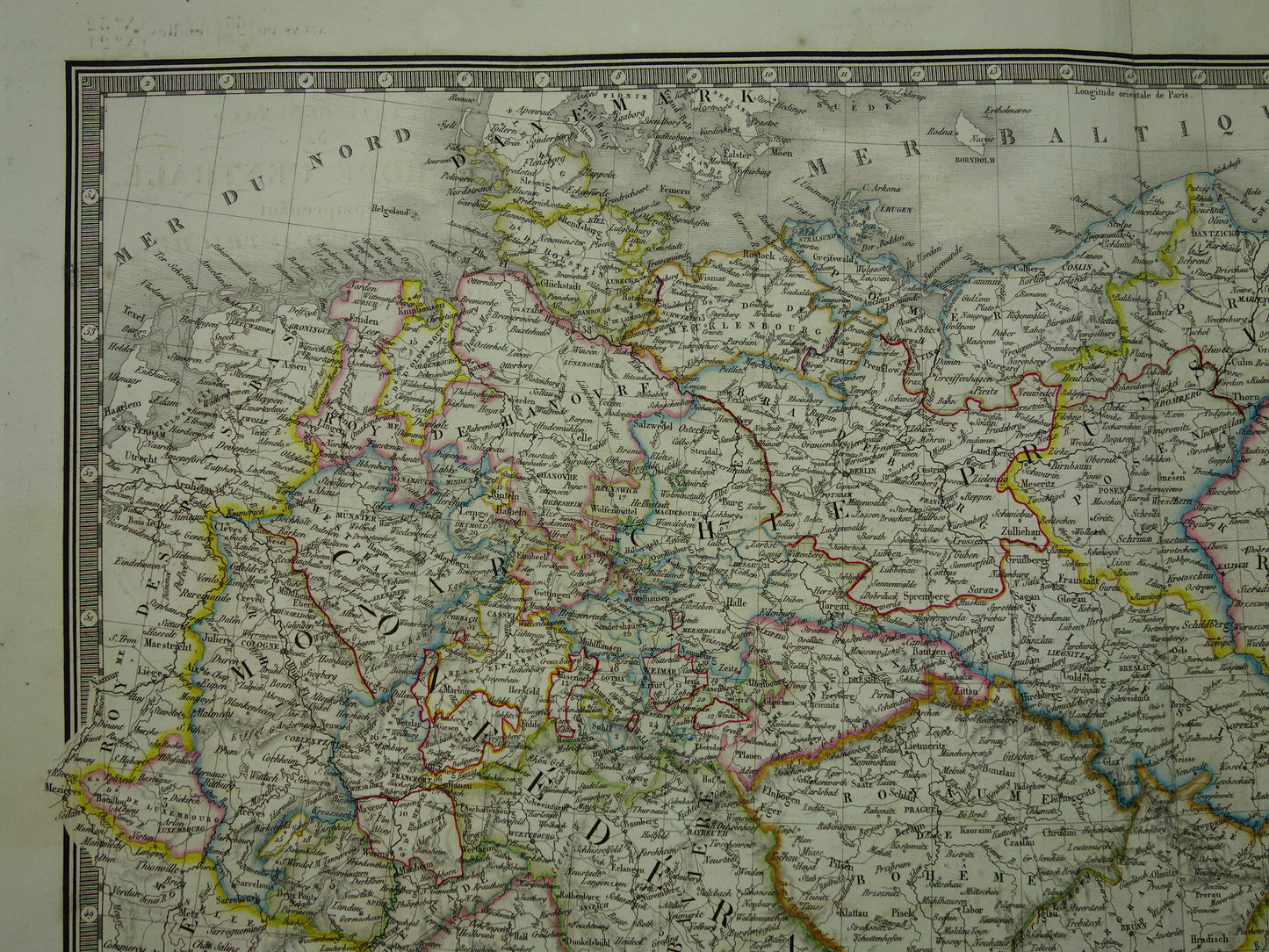 CENTRAL EUROPE old map from 1830 Germany Poland Austria Hungary Large original antique French map