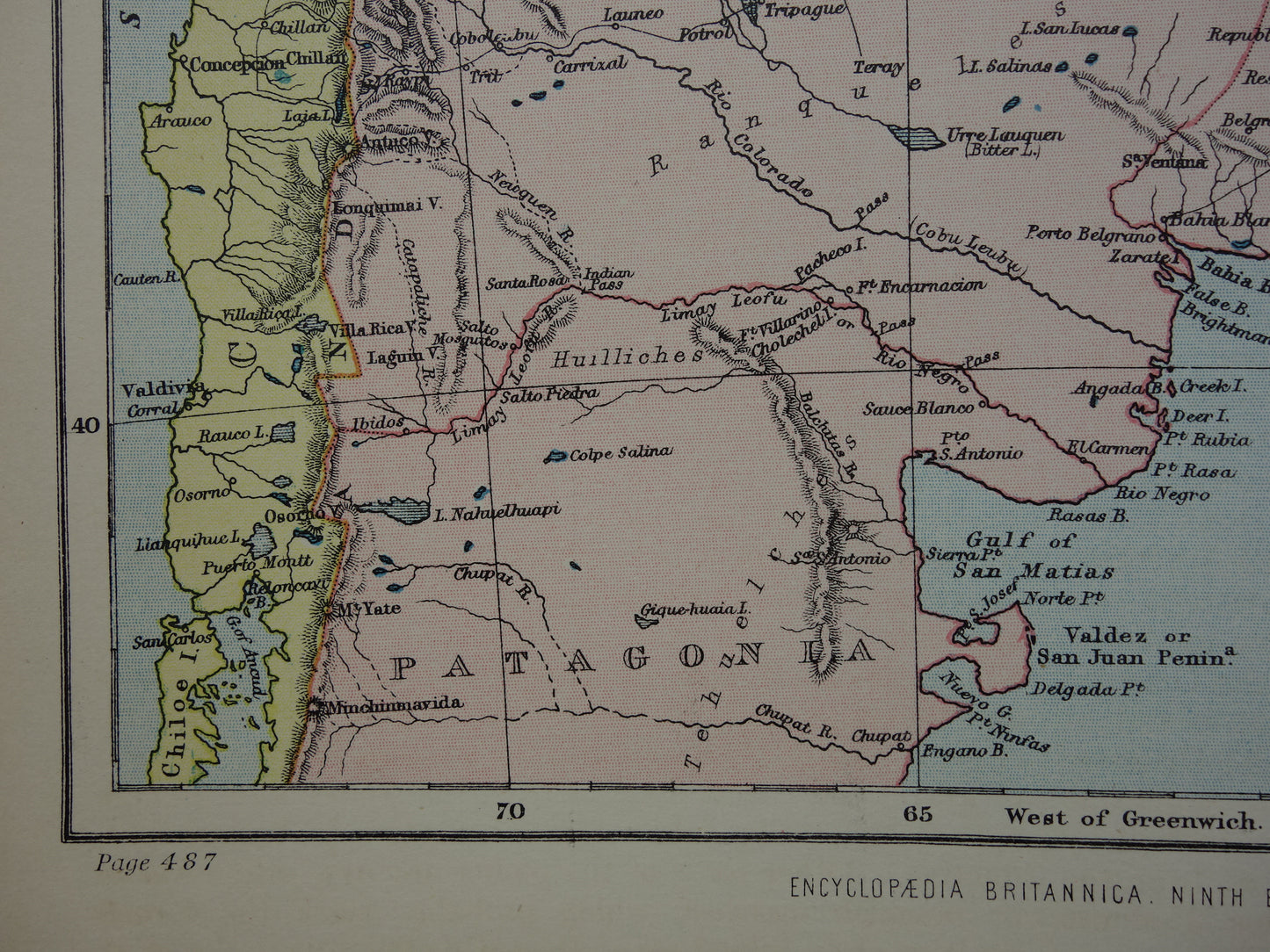 ARGENTINA old map of Argentina from 1875 original antique English map of the Argentine Republic