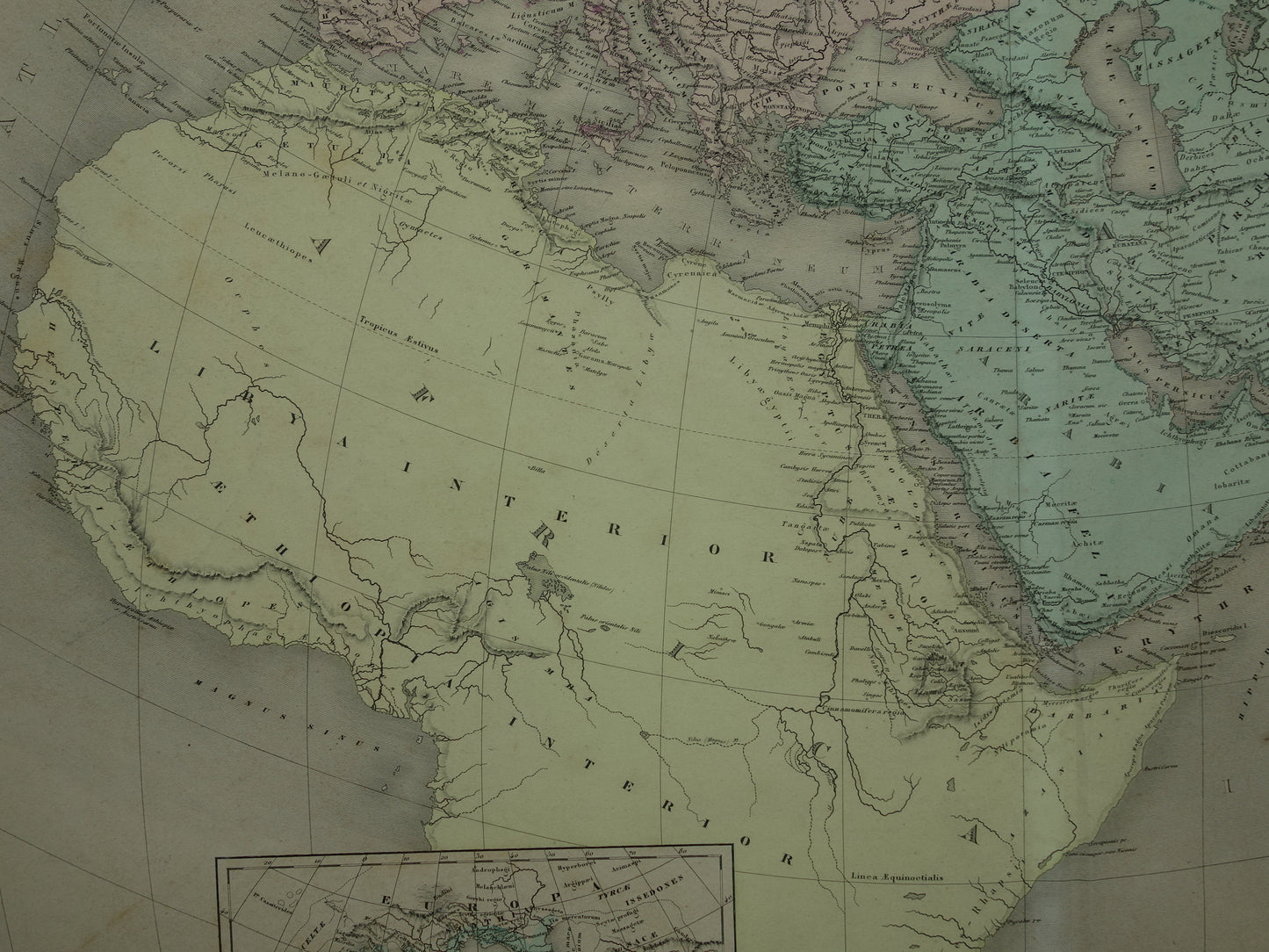 Old World Map of Classical Antiquity 1880 very large map of the world Ptolemy Herodotus