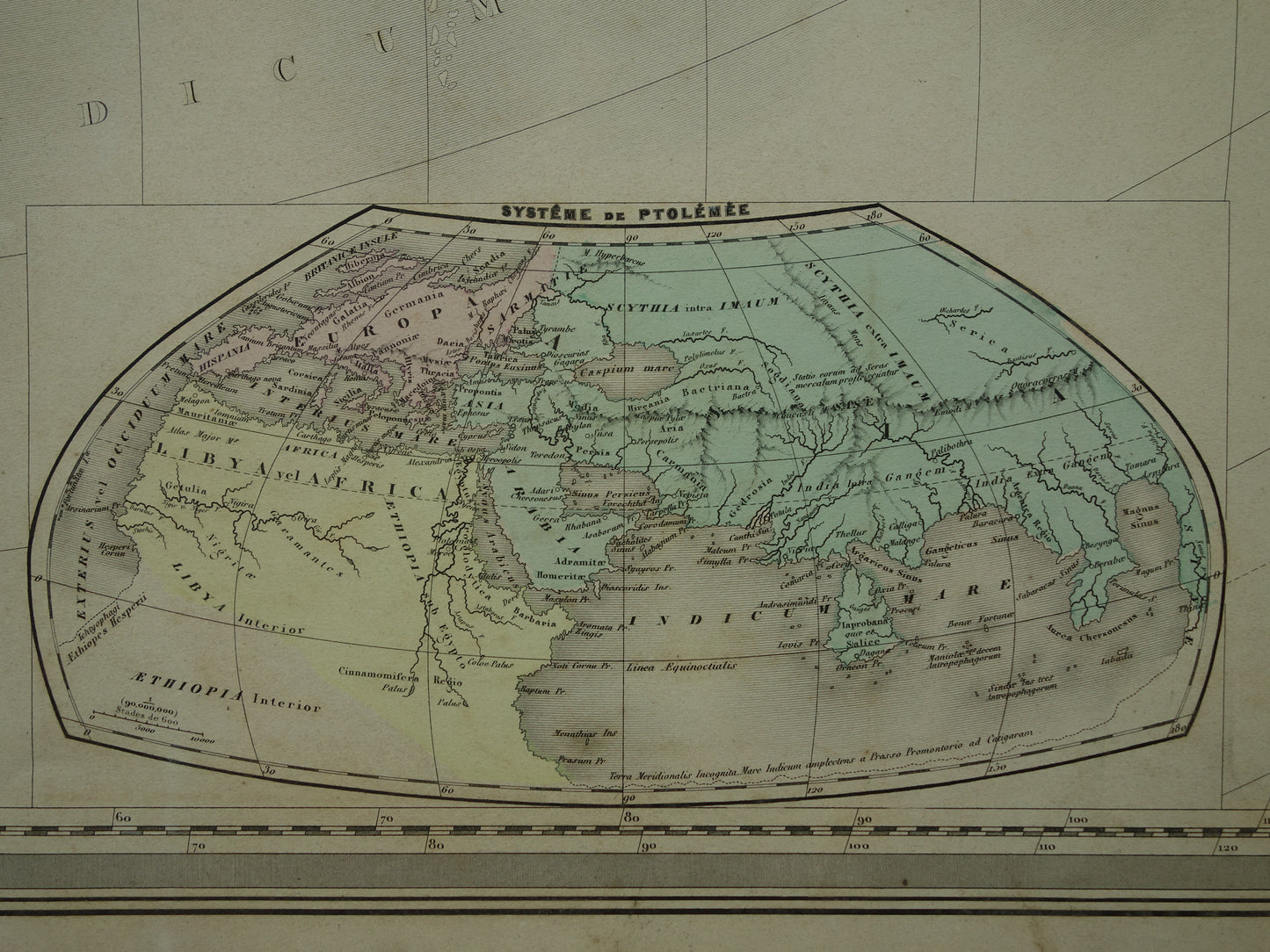 Old World Map of Classical Antiquity 1880 very large map of the world Ptolemy Herodotus