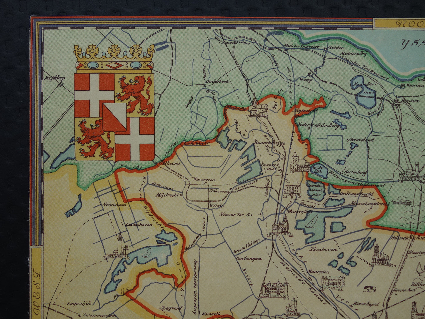UTRECHT Vintage map of the province of Utrecht from 1947 Old historical map