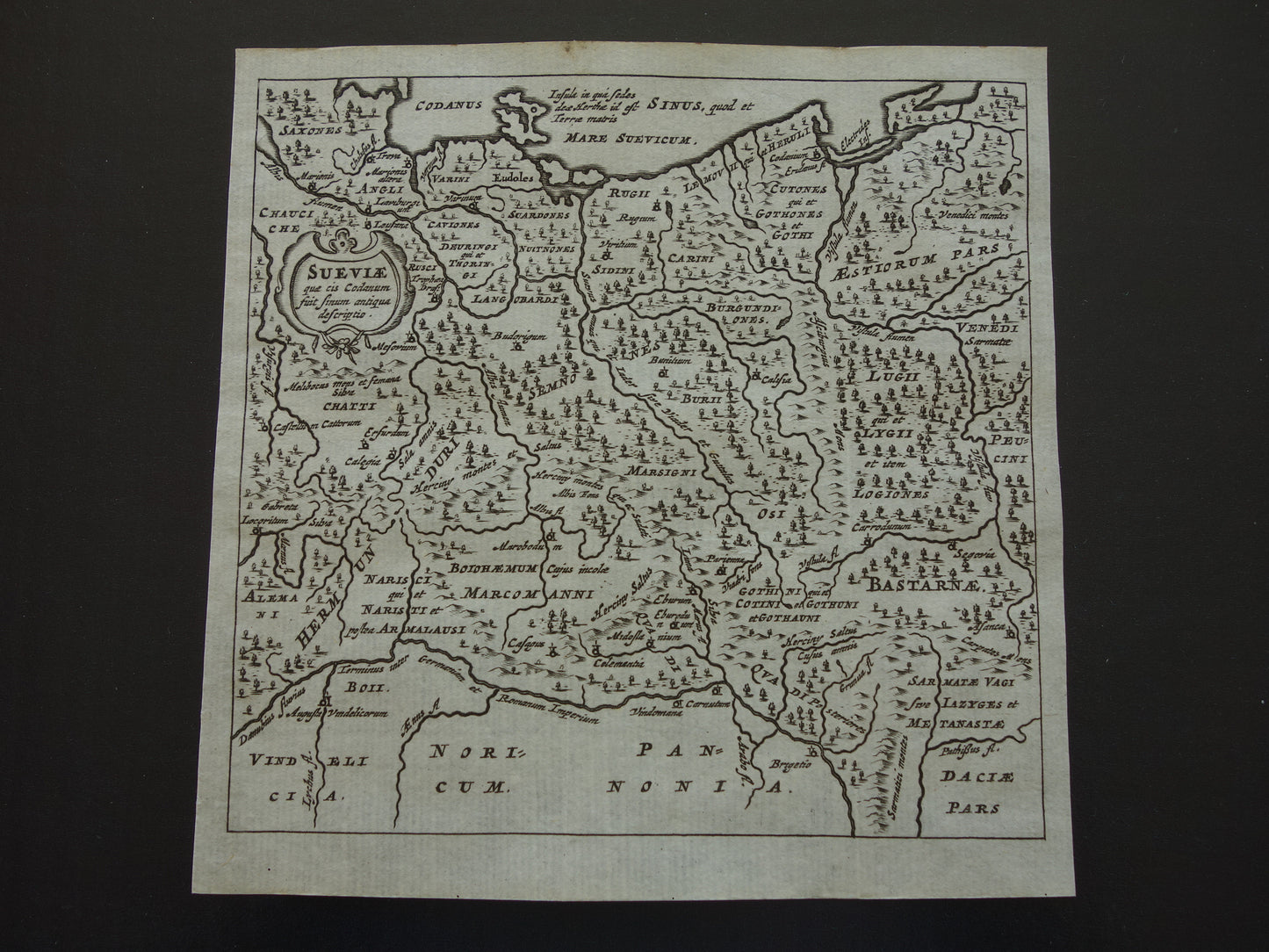 POLAND 360+ year old map of Poland in ancient times 1661 original antique Dutch map very small size