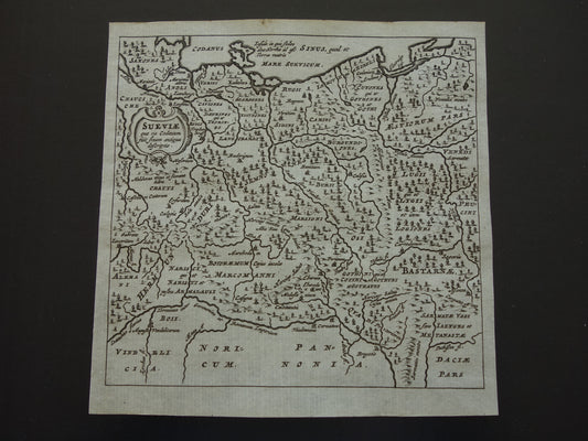 POLEN – Über 360 Jahre alte Karte Polens aus der Antike (1661), originale antike niederländische Karte, sehr kleines Format