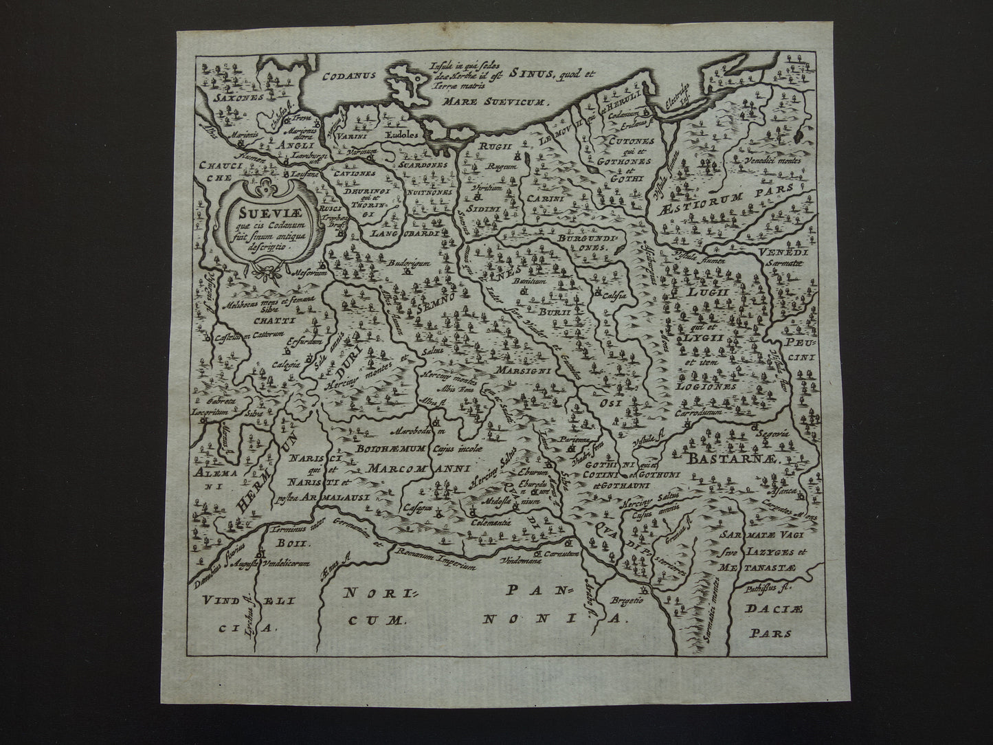POLAND 360+ year old map of Poland in ancient times 1661 original antique Dutch map very small size