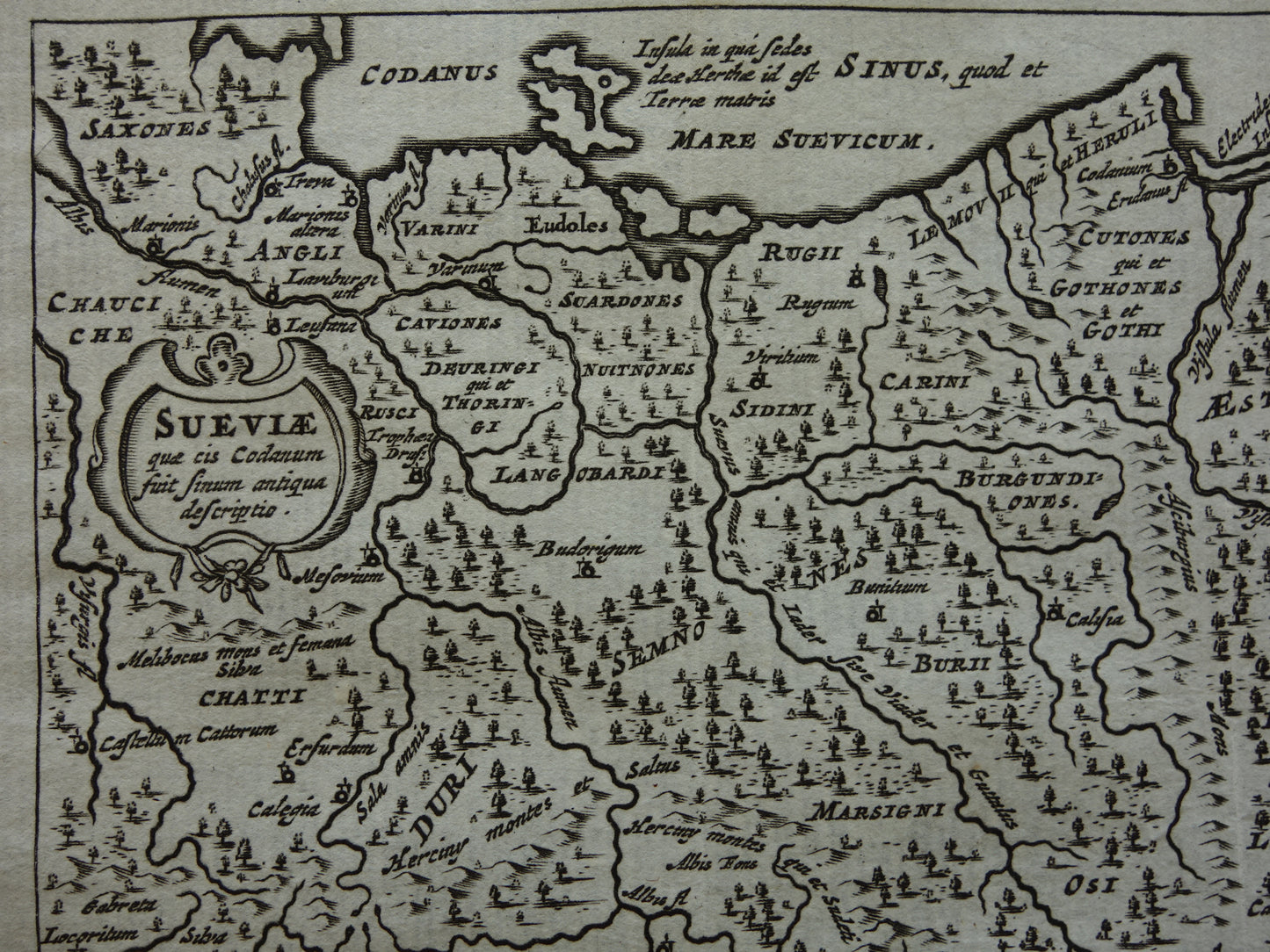 POLAND 360+ year old map of Poland in ancient times 1661 original antique Dutch map very small size