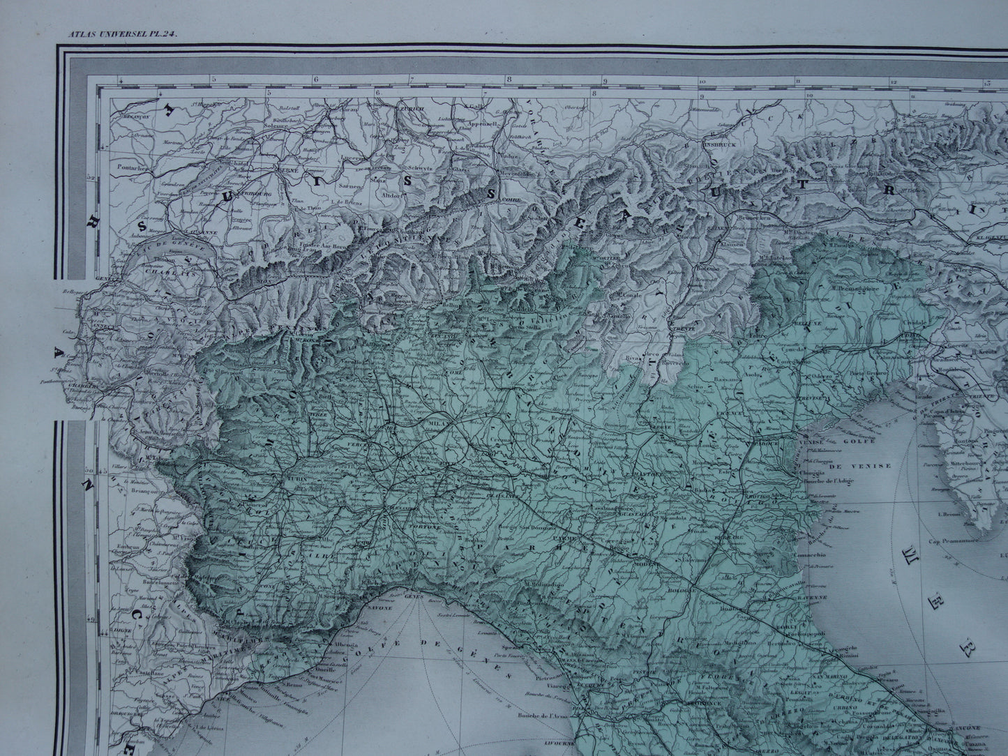 Large old map of Italy 1880 original antique map of Kingdom of Italy 60 x 82 for sale vintage poster