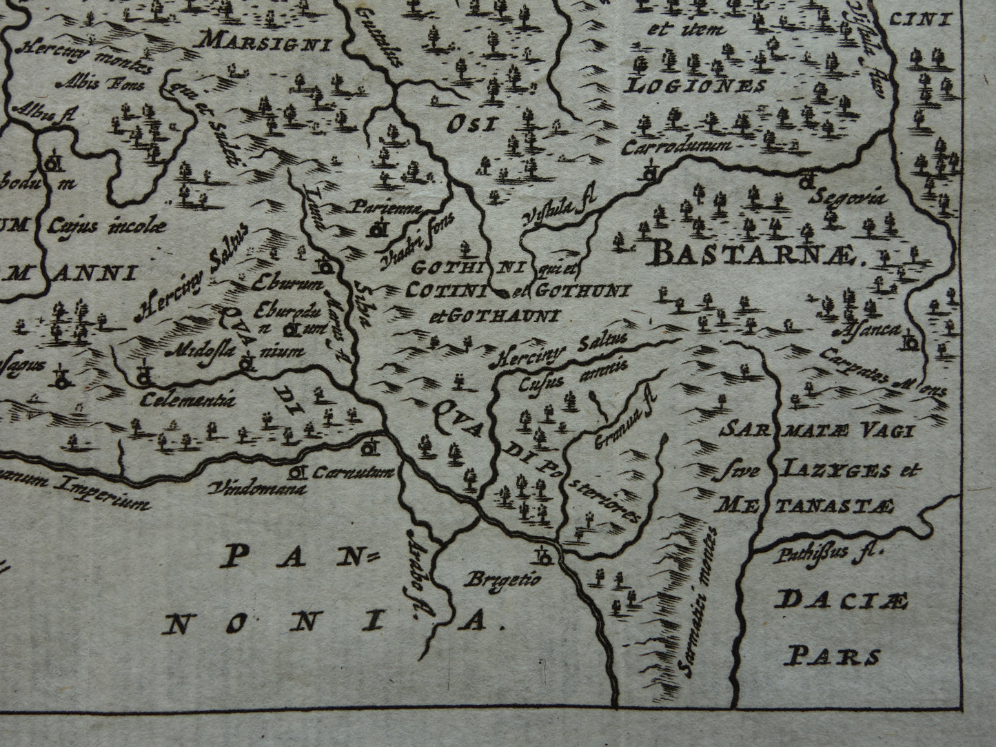 POLAND 360+ year old map of Poland in ancient times 1661 original antique Dutch map very small size